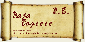 Maja Bogičić vizit kartica